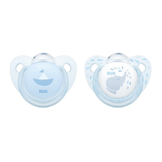 UK Baby Blue Silicone Soother 0-6 Month 2pk