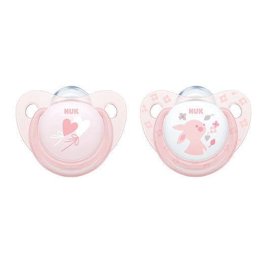 NUK Baby Rose Silicone Soother 0-6 Month 2pk