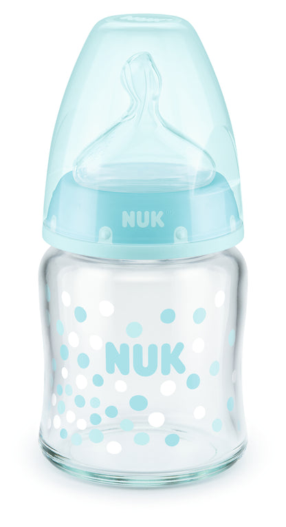 NUK First Choice Plus Glass Baby Bottle 120ml with teat