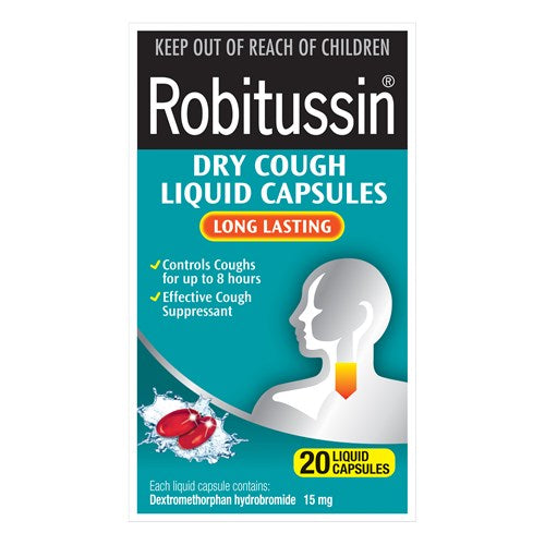 Robitussin Dry Cough Liquid Capsules 20