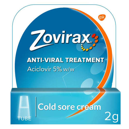 Zovirax Cold Sore Cream 2g Tube