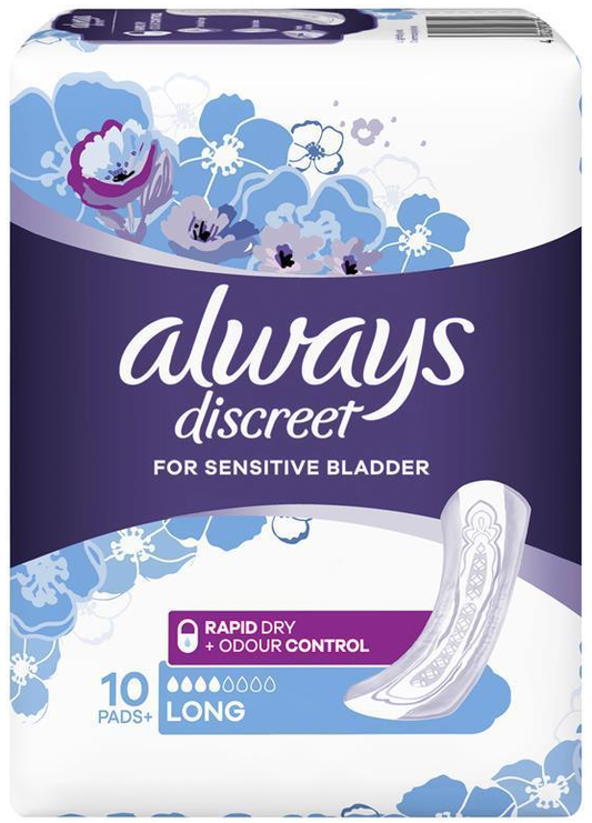 Always Discreet PADS Long 10 Pack