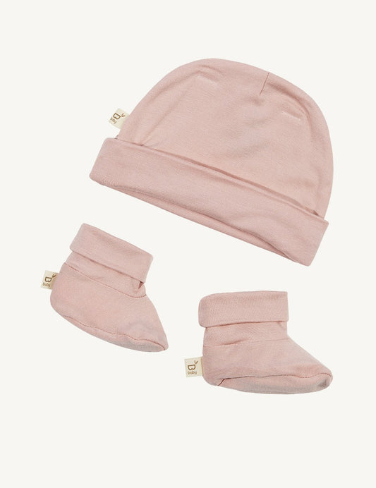 Boody Beanie & Bootie Rose