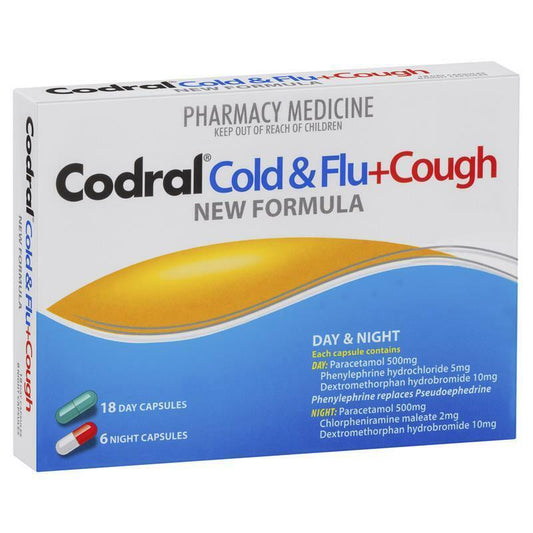 Codral Cold & Flu + Cough Pe Day and Night Caps 24