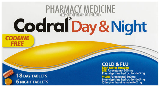 CODRAL PE Day & Night Codine Free Tabs 24