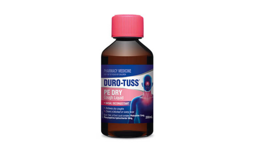 DURO-TUSS PE Dry Cough Liquid + Nasal Decongestant