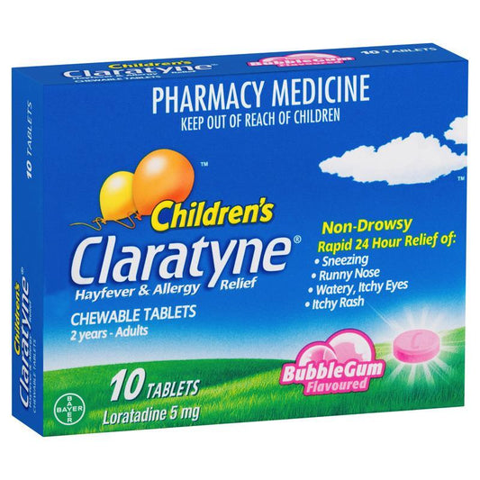 Claratyne Children's Chewable Tablets Bubblegum 30 Tablets