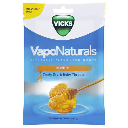 Vicks VapoNaturals Honey Throat Lozenges 19 Drops