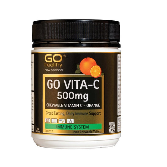 GO HEALTHY Vita-C 500mg Orange 200 Chewable Tablets