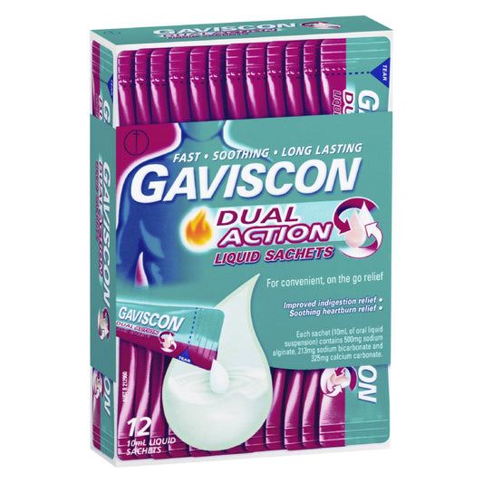 Gaviscon Dual Action Sachets 12pk