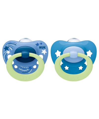 NUK Signature Night Soother Size 2 2pk