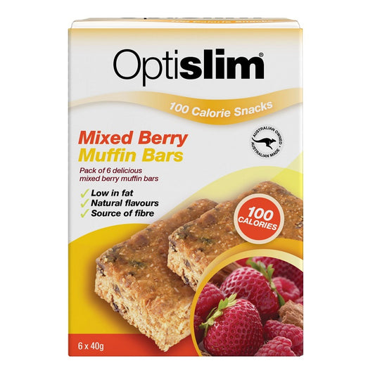 Optislim 100 Calorie Snacks Mixed Berry Muffin Bars (6x40g)