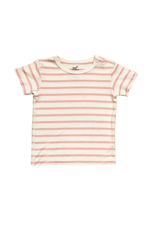 Boody T-Shirt Pink Strip 6-12months