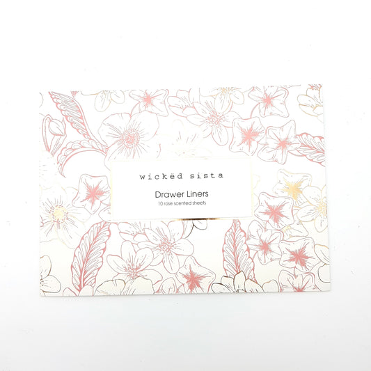 W/SIS Rose Scented Drawer Liners 10pk