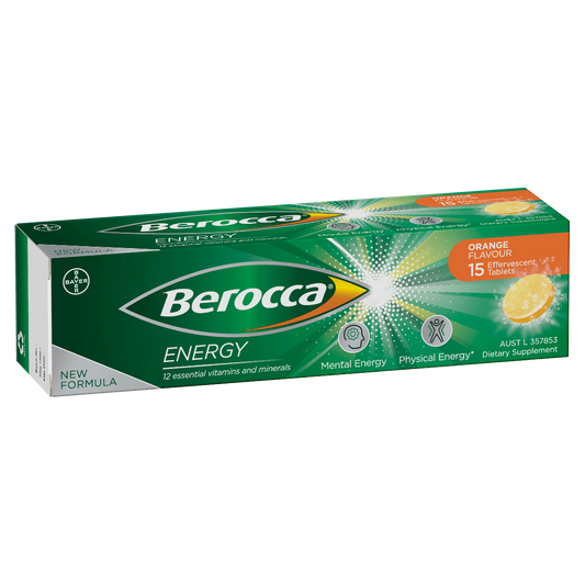 Berocca Energy Orange Flavour Effervescent 15 Tablets