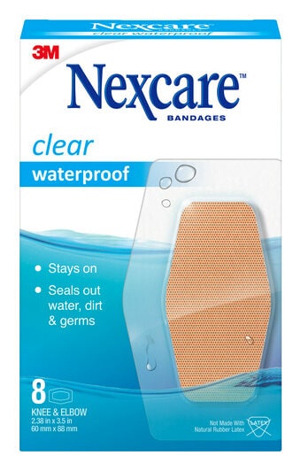 Nexcare Waterproof Knee & Elbow Plasters 8 Pack