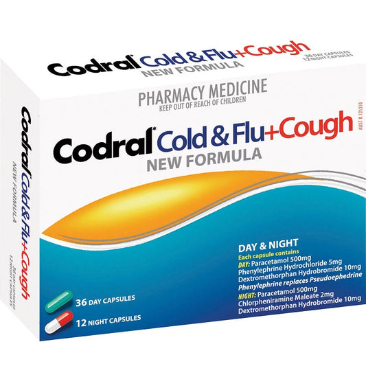 Codral Cold & Flu + Cough Pe Day and Night Caps 48