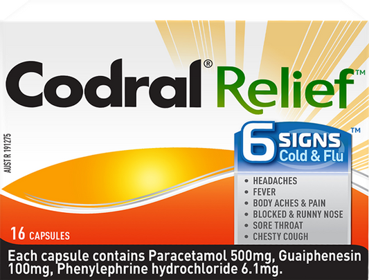 Codral Relief 6 Signs Caps 16