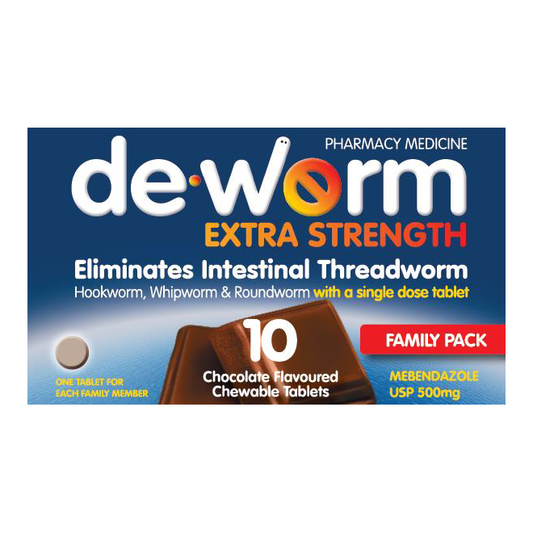 De-Worm Extra Strength 500mg Chocolate Flavoured