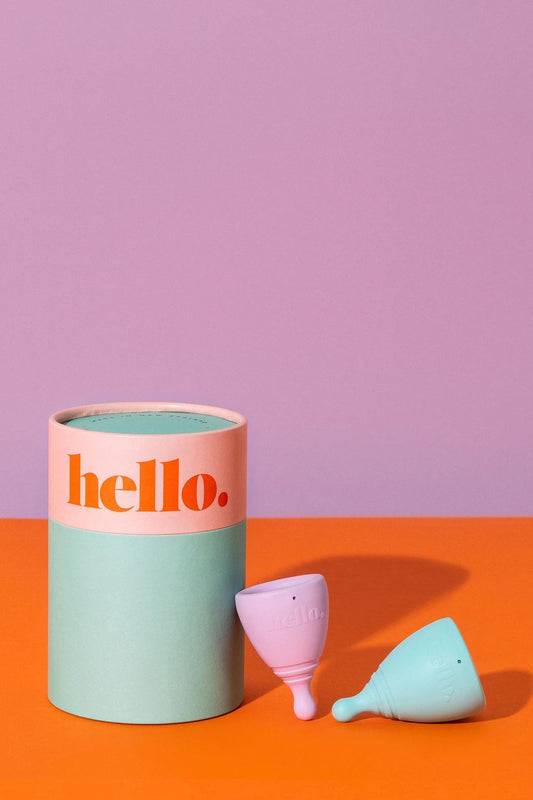 HELLO Cup Double Box - XS Lilac Small/Medium Blue