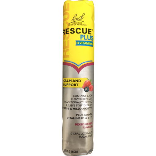 Bach Rescue Plus B Vitamins Mixed Berry Flavour 10 Oral Lozenges