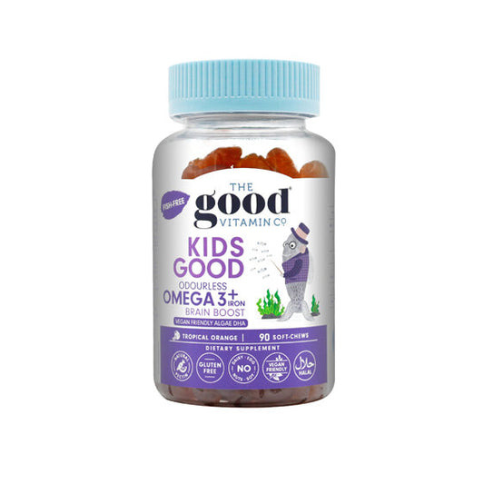 The Good Vitamin Co. Kids Good Odourless Omega 3 + Iron 90 Chewable Tablets