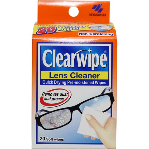 Clearwipe Lens Cleaner Wipes 20's