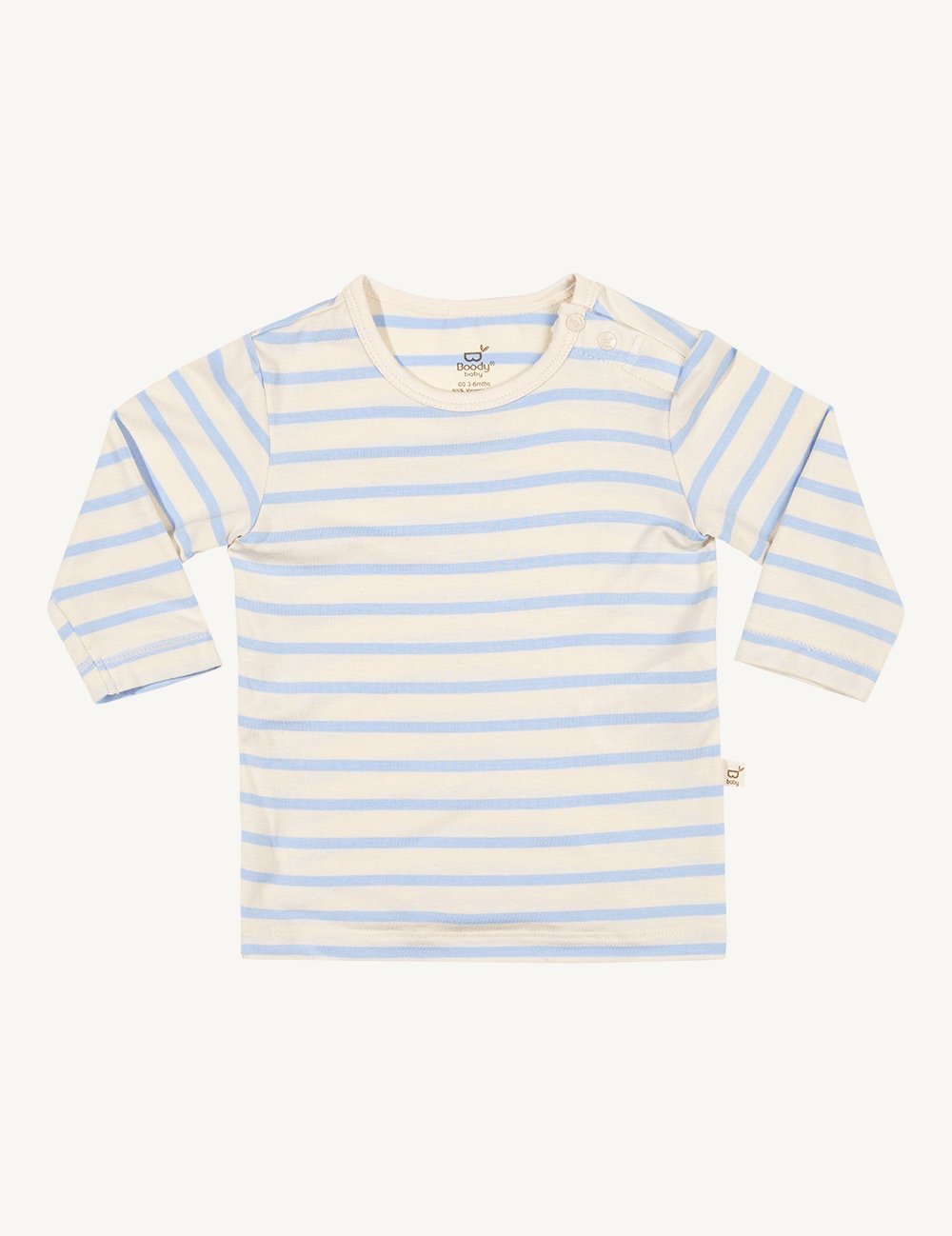 Boody Top Blue Strip 3-6months