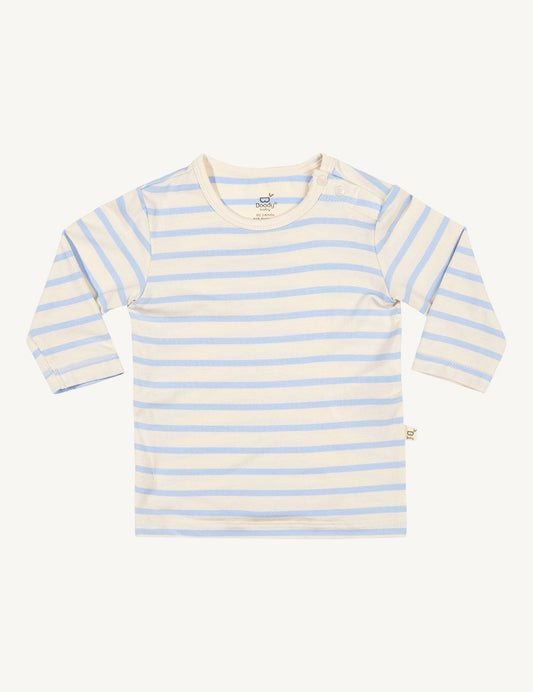 Boody Top Blue Strip 3-6months