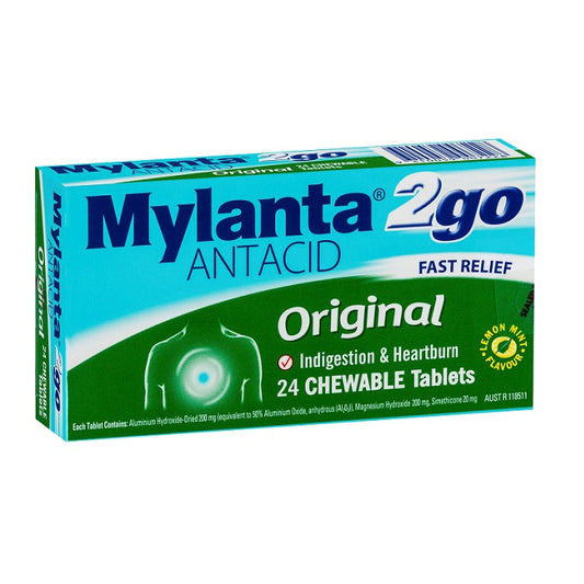 Mylanta 2 Go Original Tabs 24