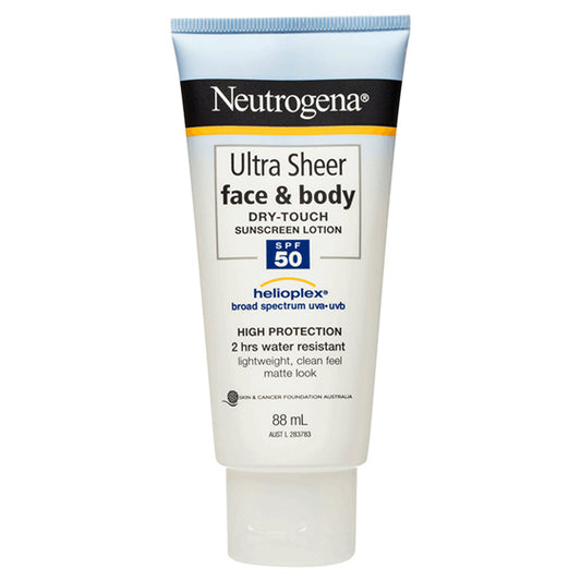 Neutrogena Ultra Sheer Face Sunscreen Lotion SPF50 88ml