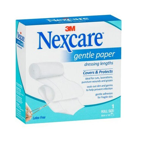 Nexcare Gentle Paper Dressing Lengths 8cm x 1m