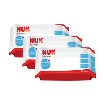 Three Pack - NUK Baby Wipes 80 Pack