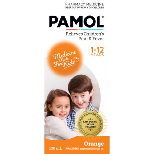 Pamol Orange Children's Pain & Fever Liquid 100ml
