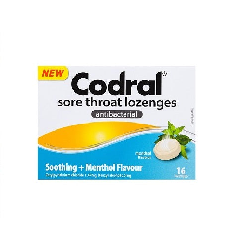 Codral Sore Throat Lozenges Menthol 16
