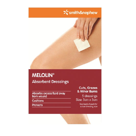 Melolin Absorbent Dressing 5x5cm 5/pk