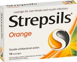 Strepsils  Sore Throats Orange 16loz