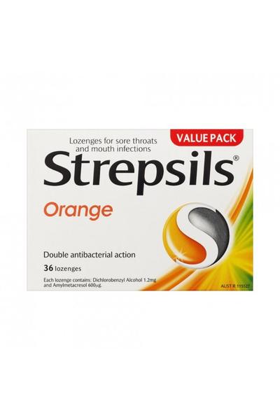 Strepsils Sore Throat Orange 36 Lozenges