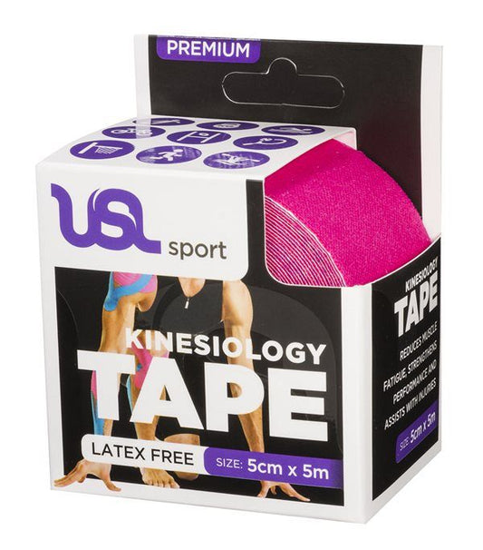 USL Sport Premium Kinesiology 5cm x 5m - Pink