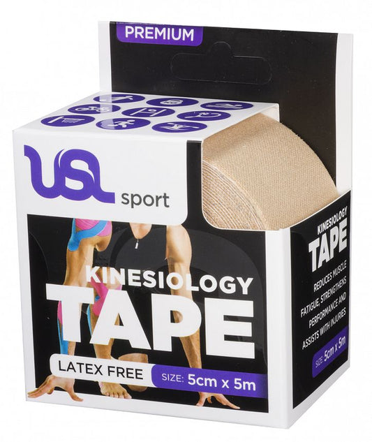 USL Sport Premium Kinesiology 5cm x 5m - Beige