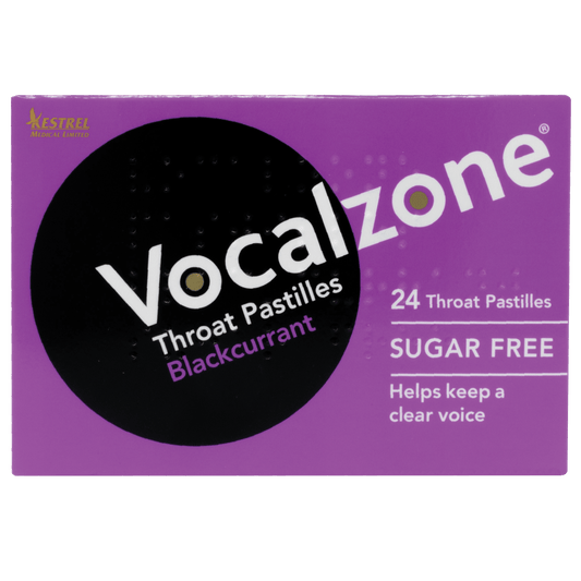 Vocalzone Sugar-Free Throat Pastilles 24pk - Blackcurrant